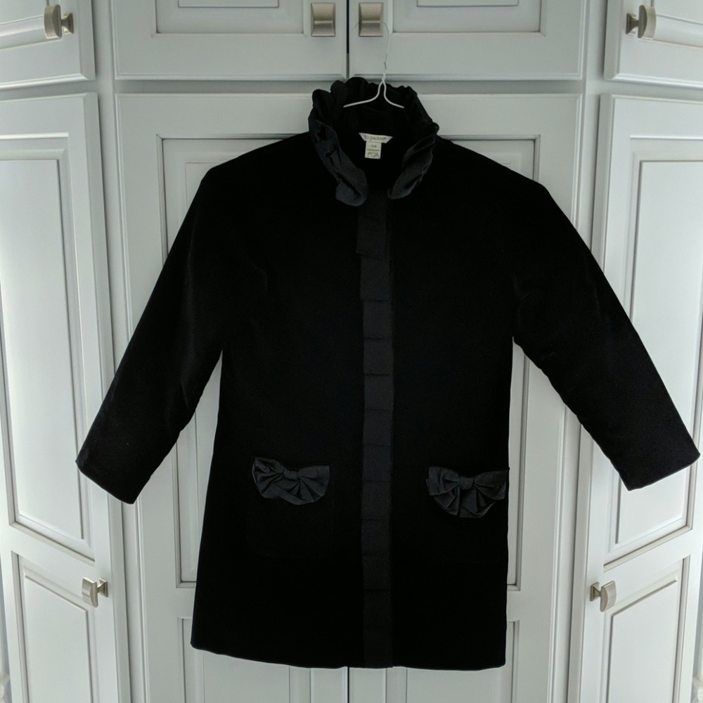 KC Parker girls velvet black coat